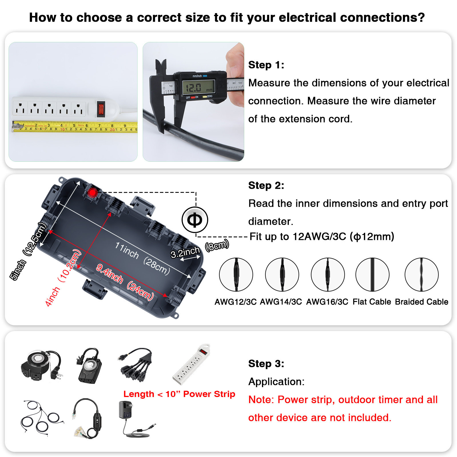 Weatherproof Extension Cord Co - Outdoor Use Power Strip 评论和价格